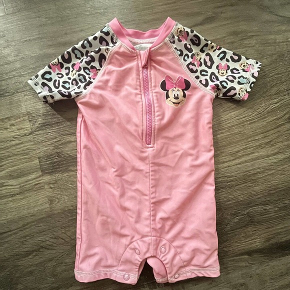 Disney Swim Disney Baby Minnie Mouse Rash Guard Swim Suit 2m Pink